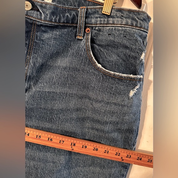 NWOT ABERCROMBIE & FITCH 34 The 90’s Straight Ultra High Rise CURVE LOVE Destroy - Picture 12 of 12